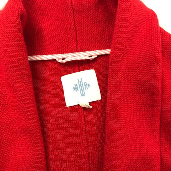 ANTHROPOLOGIE HWRE Long Sleeve Red Cardigan - Picture 2 of 6
